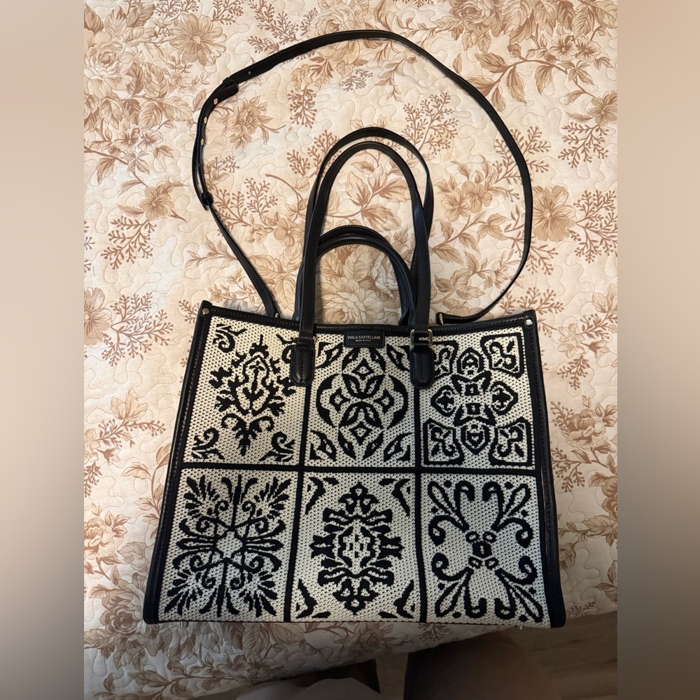 Viola castellani made in Italy tote